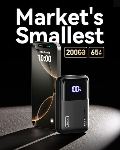 INIU 65W 20000mAh Portable Charger for Laptop & Phone, Mini Power Bank with PD QC Fast Charging (USB-C in/Out) - High Capacity Electronics Battery Pack for iPad, Samsung, Travel, Camping, Outdoor - Image 2