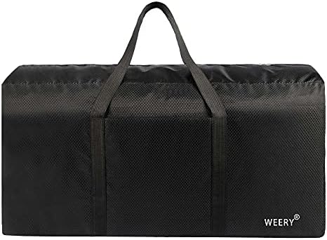 Large Travel Duffle Bag, 96L Extra Waterproof Holdall Lightweight Foldable Duffel Bag for Men Women, Black - Image 3