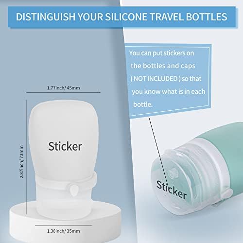 NiCoLa Travel Bottle Set Mini Cosmetic Silicone Travel Bottles, 3 PCS 30ml Leak Proof Travel Bottles for Shampoo Conditioner Lotion Toiletries - Image 2