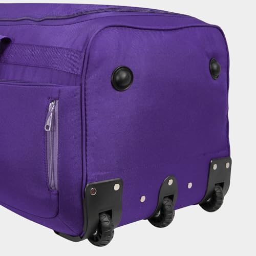 Rocklands® Lightweight Luggage Rolling Holdall Suitcase Wheeled Duffle Bag Cargo Travel Bag RL501 (Purple, Large - 32" (H84 x L42 x W40 cm)) - Image 5