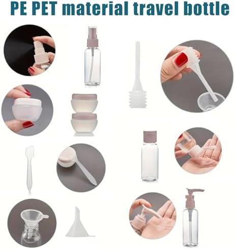 11pcs/Set Travel Bottle Set - Leak-Proof Silicone Toiletry Containers for Shampoo, Conditioner, Lotion - Refillable Travel Accessories with Clear Bag - Image 4