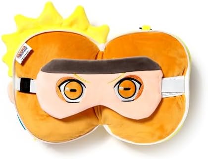 Relaxeazzz Naruto Plush Travel Pillow & Eye Mask - Sleep Eye Mask Masks - Kids Travel Accessories for Sleeping Airplane - Flight Plane Neck Pillow Pillows - Image 7