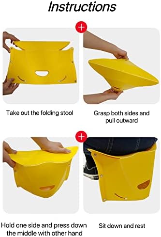 Ultralight Folding Camping Hiking Stool - Lightweight, Collapsible Chair suitable for Travel, BBQ, Outdoor Activities, and Backpacking, Squatty Potty Included (32cmx21cm, Red) - Image 4