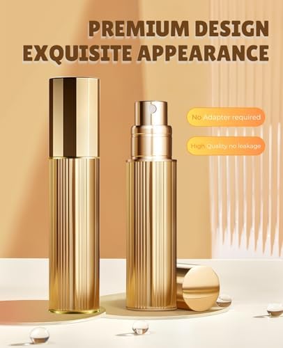 Perfume Atomiser Refillable, Travel Size Portable Atomiser Spray,Mini Empty Perfume Bottle,Leak Proof Cologne Dispenser for Women and Men,5ml(Gold) - Image 2