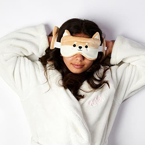 Puckator Relaxeazzz Shiba Inu Dog Round Plush Travel Pillow & Eye Mask - Sleep Eye Mask Masks - Kids Travel Accessories For Sleeping Airplane - Flight Plane Neck Pillow Pillows - Image 5