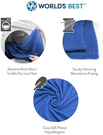 Cozy-Soft Microfleece Travel Blanket, 50x60 Inch, Lightweight, Compact, Perfect for Airplane and Car, Royal Blue - Image 7