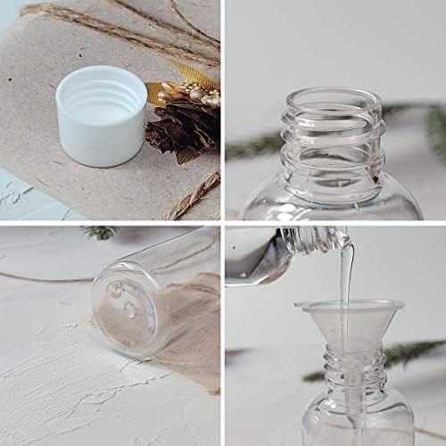 4pcs Travel Bottles,80ml Refillable Clear Empty Plastic Travel Size Containers Bottles with Screw Lids for Toiletries,Soap,Shampoo and Conditioner - Image 3