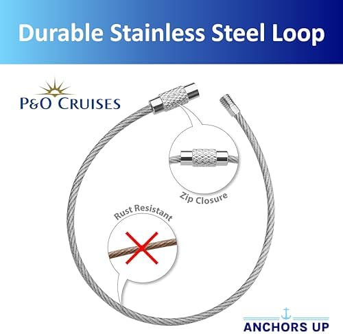 P&O Cruise Luggage Tag Holders [4 Pack] – Waterproof, Durable with Steel Loops – Fits All P&O Cruise Ships for Cruising in 2025, 2026 and 2027 – Cruise Essentials - Image 4