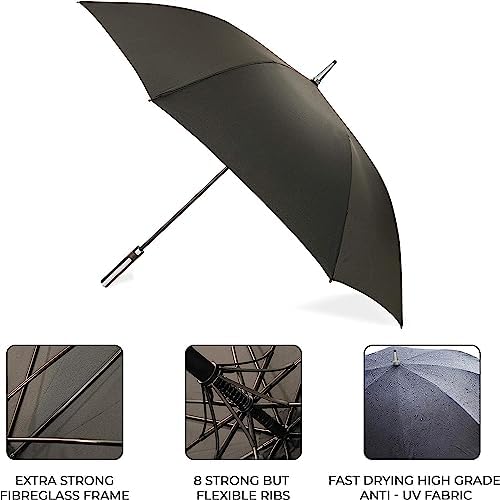 Windproof Umbrella Automatic Open Press Button, Rainproof with UV Protection, Wind Resistant, Stick Large Umbrellas for Women & Men Perfect for Travel Gifts - Image 6