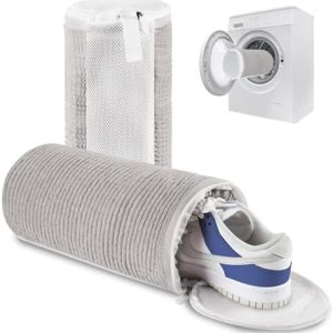 Shoe washing machine bag neaker Cleaning shoe dryer Laundry shoe bag ，Reusable,Shoe washing bag for washing machine and dryer (Light gray 1PCS)
