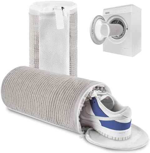 Shoe washing machine bag neaker Cleaning shoe dryer Laundry shoe bag ,Reusable,Shoe washing bag for washing machine and dryer (Light gray 1PCS)