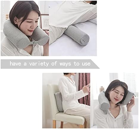 Travel Pillow-Memory Foam Neck Pillow Support Pillow,Super Soft and Comfortable, for Airplane, Train or Car,Camping,Sleeping,Twist Roll Pillow Support to The Head,Waist and Leg - Image 7