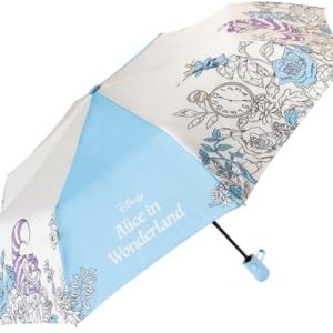 Grupo Erik Compact Umbrella Alice in Wonderland | Lightweight, Foldable & With Cover, Small Travel Umbrella Kids | Disney Alice in Wonderland Gifts Under 20 Pounds