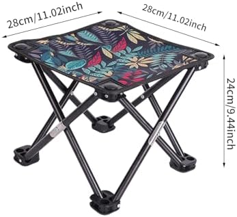 Portable Folding Camping Stool, Mini Lightweight Outdoor Collapsible Slacker Chairs Seat, Collapsible Camp Stool for Fishing Picnic, Beach BBQ, Travel and Hiking with Carry Waterproof Pocket - Image 3