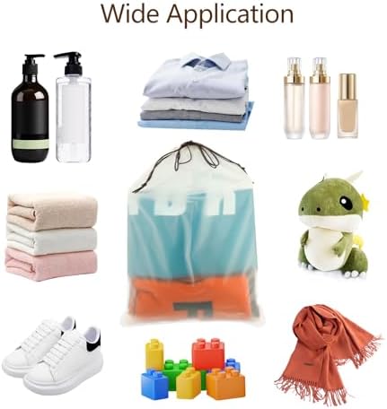 26 Pcs Shoe Bags Storage Bags 11.8in X 15.7in Transparent Shoe Bags with Rope Dust Proof Bag Underwear Bag Travel Storage Bag for Travel Men and Women - Image 7