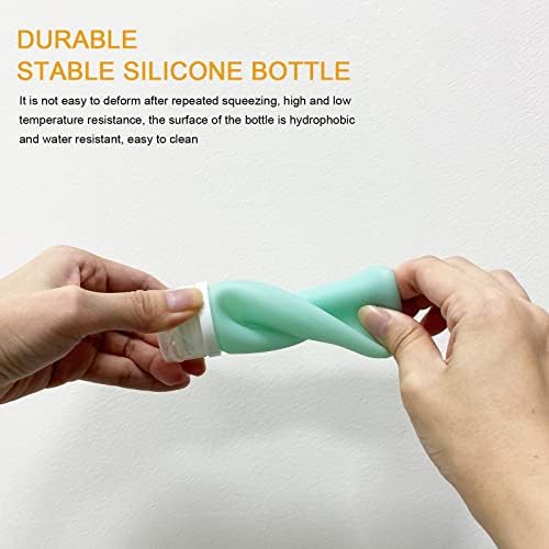 Travel Bottles for Toiletries 90ml, 4 Pack Silicone Travel Toiletries Portable Travel Containers Set Leak Proof Refillable Squeezable Silicone Bottle for Liquid Shampoos, Soap and Cosmetic - Image 2