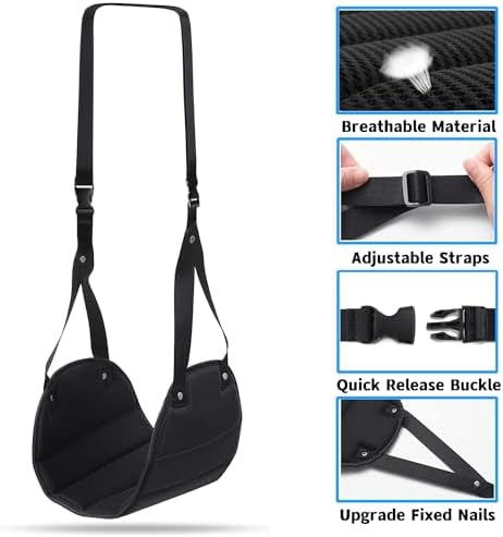 Airplane Footrest - Best Travel Essential, Airplane Travel Accessories, No Clashing Foot Hammock & Portable Plane Leg Rest, Provides Relaxation and Comfortable for Long Flight - Image 3