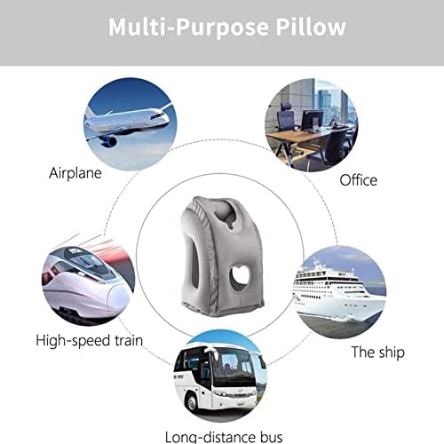 DAWNTREES Inflatable Travel Pillow for Airplane, Neck Air Pillow for Sleeping to Avoid Neck and Shoulder Pain, Comfortably Support Head, Used for Airplane, Car, Bus and Office… - Image 8