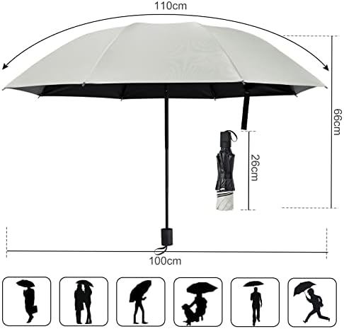 Vicloon Windproof Travel Umbrella, UPF>50+, block 95% of UV, UV Blocked Umbrella, Compact, Light, Strong and Portable - Wind Resistant, Folding Backpack Umbrella for Rain - Men and Women - Image 2