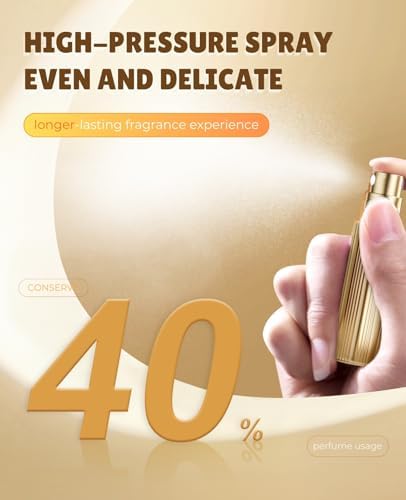 Perfume Atomiser Refillable, Travel Size Portable Atomiser Spray,Mini Empty Perfume Bottle,Leak Proof Cologne Dispenser for Women and Men,5ml(Gold) - Image 4