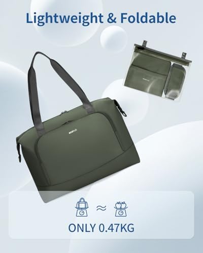 ECOHUB for Easyjet Cabin Bag 45x36x20, Underseat Foldable Travel Duffel Bag, Hand Luggage Holdall Bag for Airlines with Wet Pocket, Carry on Overnight Weekend Bag for Women, Patent Pending (Green) - Image 7