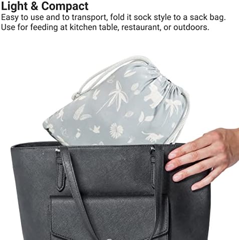 BabyToLove Pocket Seat | Portable High Chair | Lightweight On The Go and Easy to Carry | Travel Must Have | Green Tropic - Image 5