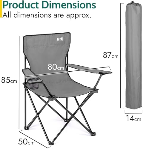 Folding Camping Chair, Lightweight Portable Foldable Seat, Outdoor, Fishing, Festival, Beach, Travel Carry Bag - Image 3