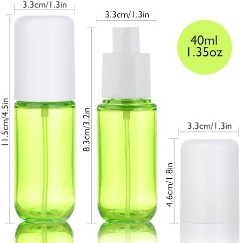 Travel Spray Bottles 40ml/1.35oz Fine Mist Empty Spray Bottles (4PCS) Mini Refillable Plastic Travel Bottle Set for Traveling and Outgoing - Image 2