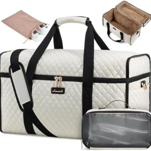 LOVEVOOK Travel Bags for Women, Large Opening Hospital Weekend Overnight Maternity Duffel Gym Bag, Carry On Holdall Cabin Hand Luggage Flight Womens Bag with Shoe Pocket