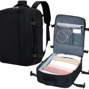 Cabin Bag 45x36x20 for New Easyjet, Underseat Cabin Luggage Bags Carry on Travel Backpack Cabin Size for Airplanes, 30L Hand Luggage Suitcase Water Resistant Laptop Backpacks Black