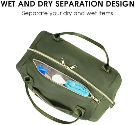 WANDF Cabin Bag - 40x20x25 Travel Bag with TSA Approved Quart Size and Shoes Bag, Ideal for Ryanair Airlines and Weekend Getaways - Dark Green (20L) - Image 3