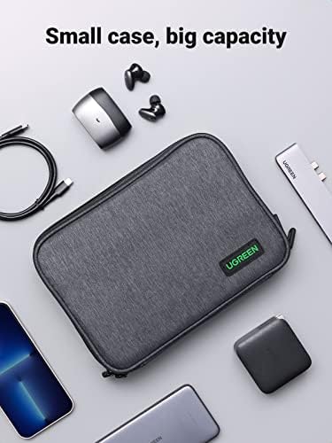 UGREEN Travel Accessories, Portable Bag Electronics Organiser Large Capacity Tech Pouch for Small Gadget USB Charging Cable Charger Adapter Power Bank Hard Drive SD Card(M) - Image 3
