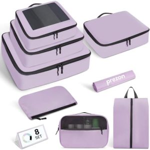 Packing Cubes for Suitcase 8 Set, Lightweight Luggage Packing Organizers Packing Cubes for Travel Accessories