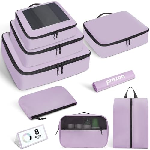 Packing Cubes for Suitcase 8 Set, Lightweight Luggage Packing Organizers Packing Cubes for Travel Accessories