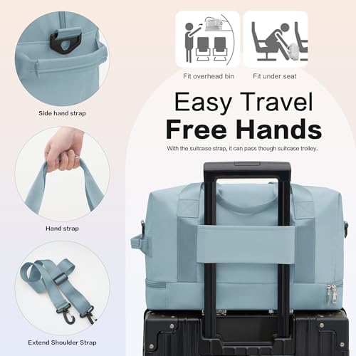 for Ryanair Cabin Bags 40x20x25 Underseat Cabin Bag Waterproof Travel Hand Luggage Bag Carry on Bag Weekend Overnight Bag for Women and Men with Shoe Pouch - Image 5