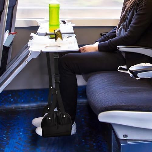 Airplane Footrest, Airplane Travel Accessories, Adjustable Foot Hammock Under Desk, Plane Travel Foot Rest, Provides Relaxation and Comfortable for Long Flight - Image 3