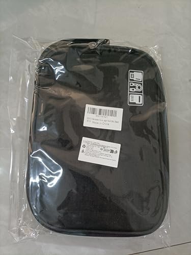 HCFGS Electronics Accessories Organizer Bag, Travel Cable Organiser Bag, Universal Carry Travel Gadget Bag for USB Cable Drive, SD Card,Charger Hard Disk (Black) - Image 8