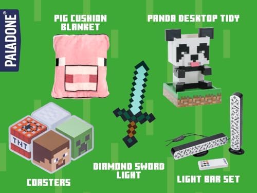 Minecraft Creeper 2-in-1 Cushion Blanket - Officially Licensed Microsoft Travel Blanket, Foldable Soft Fluffy Throw, Compact Design for Living Room or Bedroom Decor, 120cm x 150cm| Paladone - Image 9