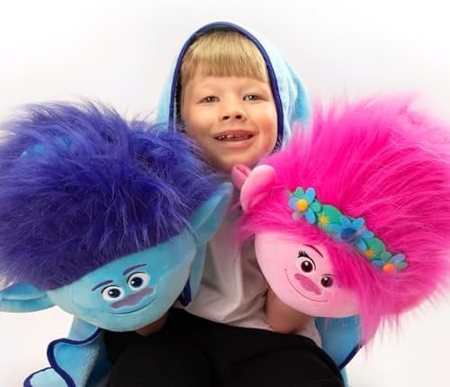 Trolls Armrest Buddy Stuffed Plush Travelling Toy With Blanket 13” - Kids Ultimate Travel Pillow Companion Set (Branch) - Image 4