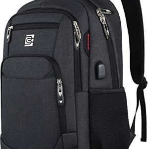 KASIBON Laptop Backpack with USB Charging&Headphone Port,Anti-Theft Business Laptop Backpack with Breathable Padded Shoulder Strap, Water Resistant Computer Rucksack