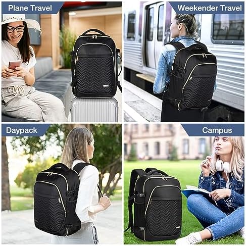 Lekesky Travel Backpack for Women Men Cabin Size,Luggage Carry On Water Resistant for Weekender Overnight Large Daypack with 6 Storage Bags - Image 7