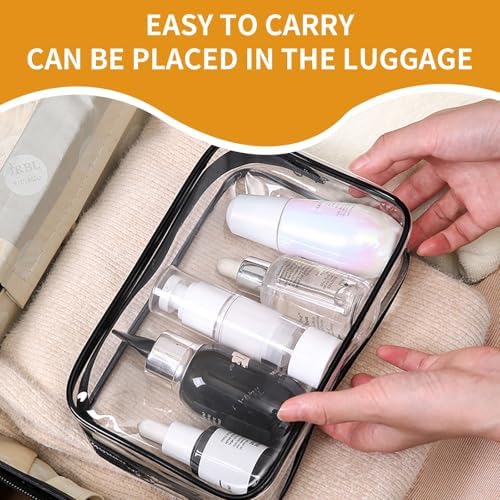 Clear Travel Cosmetic Bag with Zipper, 6PCS Clear Toiletry Bags, PVC Waterproof Travel Wash Bags for Family, Men, Women (Largea, Medium, Small, Minimum) - Image 5