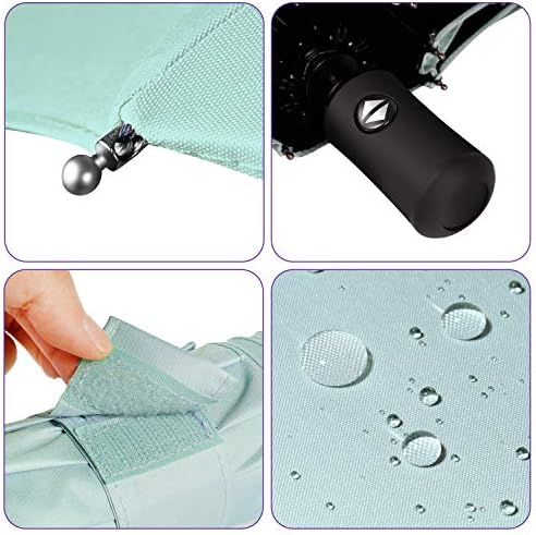 Shinok Travel Umbrella Rain Compact Folding UV Umbrella for Sun Protection Auto Open Close Women Umbrellas Green - Image 5