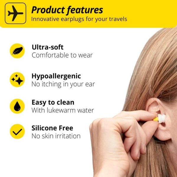 Alpine FlyFit Earplugs for Flying - Prevent Ear Pain & Regulates Air Pressure - Aeroplane Travel Essentials - Comfortable & Reusable with Ultra Soft Filter for Flight - Holiday Essentials - 17 dB - Image 5