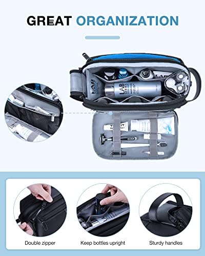 BAGSMART Toiletry Bag for Men, Travel Toiletry Organizer, Dopp Kit Water-Resistant Shaving Bag for Toiletries Accessories, Black - Image 2