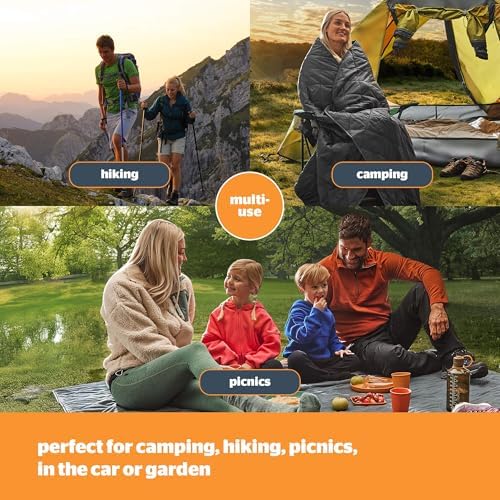 Silentnight Camping Collection Quilted Travel Blanket - Cosy Soft Fleece Keep You Warm Outdoor - Water & Wind Proof for Hiking Campfire Car or Garden - Lightweight Compact Machine Washable, 145x200cm - Image 5