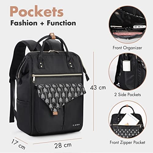 Lekesky Backpack Womens Travel Backpack Extra Large Rucksack Bag for Women Men Overnight Backpack Weekender Backpack,17.3" Backpack,Black - Image 5