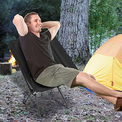 Rainberg Ultra Lightweight Camping Chair, Folding Chair, Camping Chairs for Adults, Foldable Garden Outdoor Picnic BBQ Chairs. (Pack of 1, Black) - Image 6