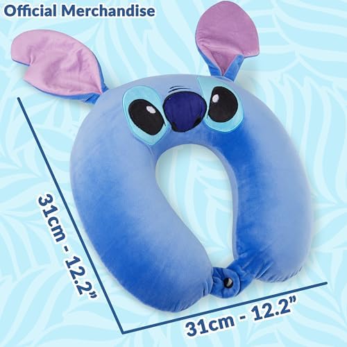 Disney Stitch Girls Teenagers Women Travel Pillow, Memory Foam Cushion Comfy Travel Accessories Flight Pillow Neck & Head Support (Blue Stitch) - Image 6