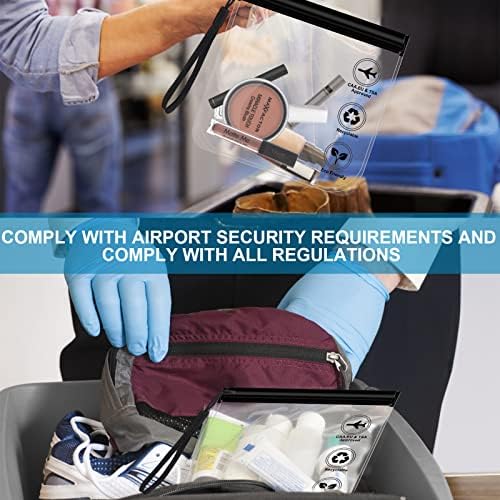 Clear Travel Toiletry Bags, Airport Security Liquids Bags for Toiletries 20x20cm TSA Approved,Travel Accessories Makeup Holiday Essentials Luggage for Men Women - Image 5